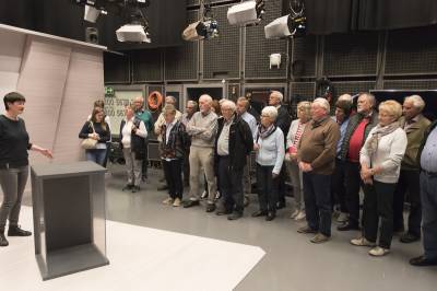 Besuch Landtag-NRW und WDR am 26.04.2018 in Düsseldorf - Die Beelener Reisegruppe im Fernsehstudio des WDR!